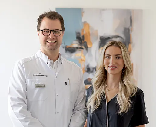 Porträts von Prof. Dr. Dr. med. Philipp Jansen und Sophia von Nagell, SKIN AESTHETIC Gescher
